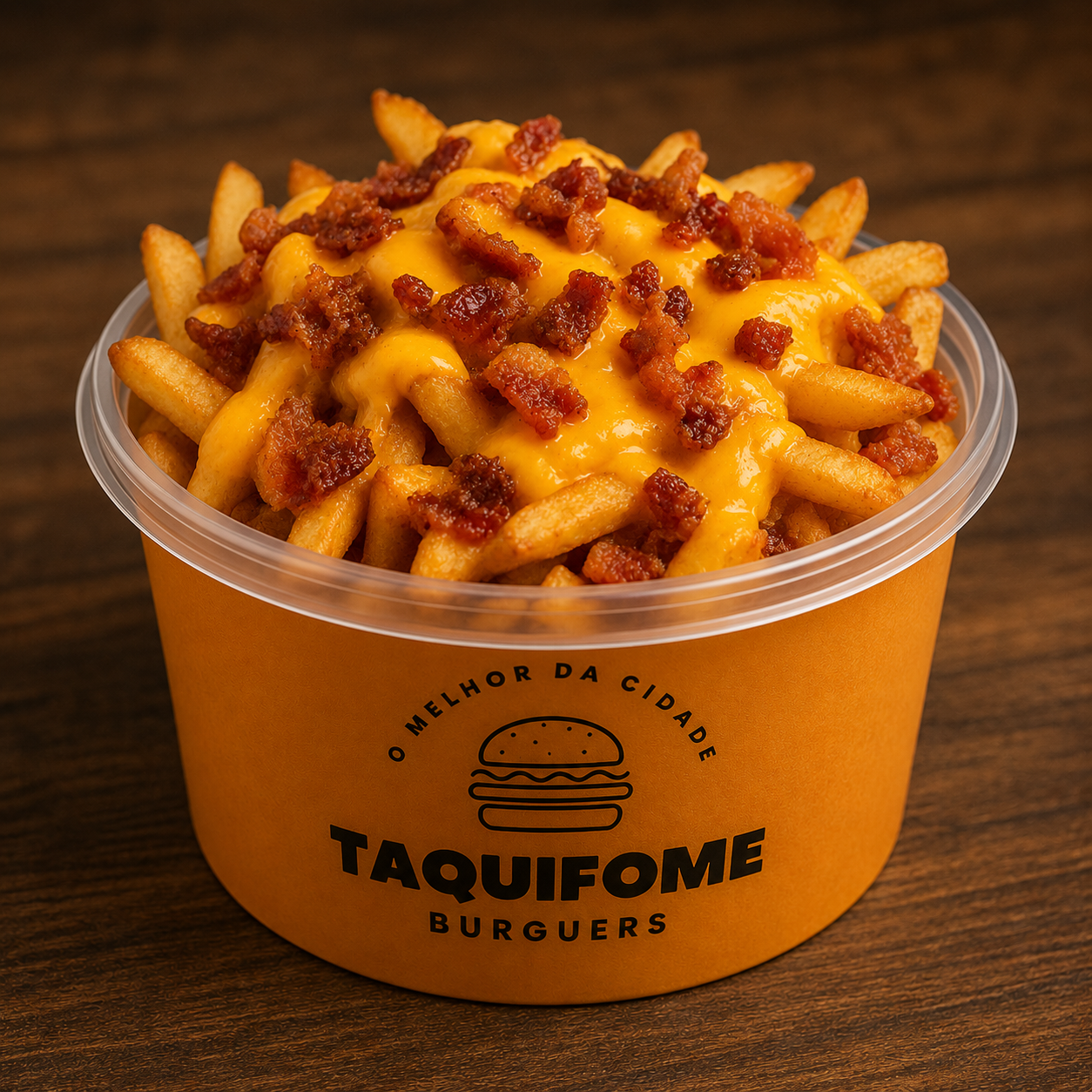Batata com cheddar e bacon
